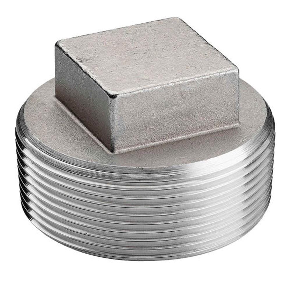 AMAN STAINLESS STEEL SQUARE PLUG 1/2" VIP-SPL-1/2