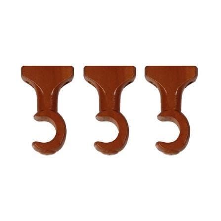 HLS SINGLE LAYER WOOD OVAL CURTAIN ROD ZJ H 2M DARK BROWN
