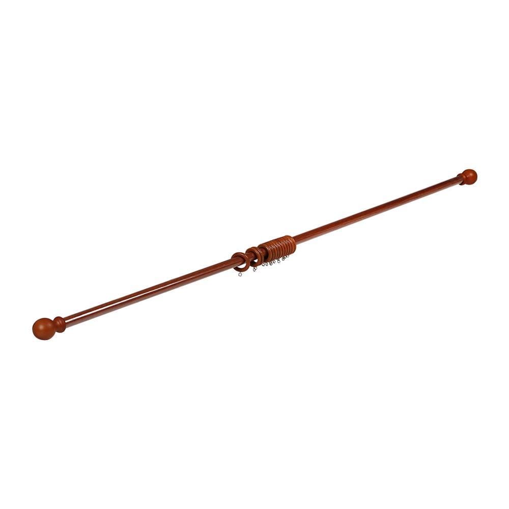 HLS ZJ SINGLE LAYER WOOD BALL CURTAIN ROD 1.5M BROWN