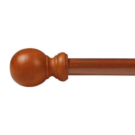 HLS ZJ SINGLE LAYER WOOD BALL CURTAIN ROD 1.5M BROWN