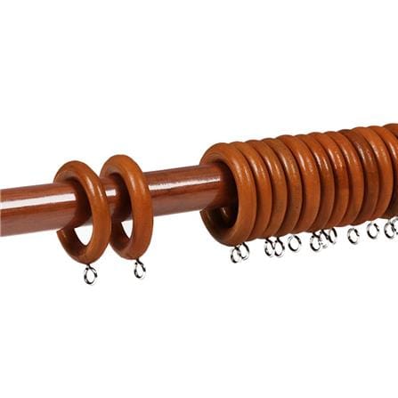 HLS ZJ SINGLE LAYER WOOD BALL CURTAIN ROD 1.5M BROWN