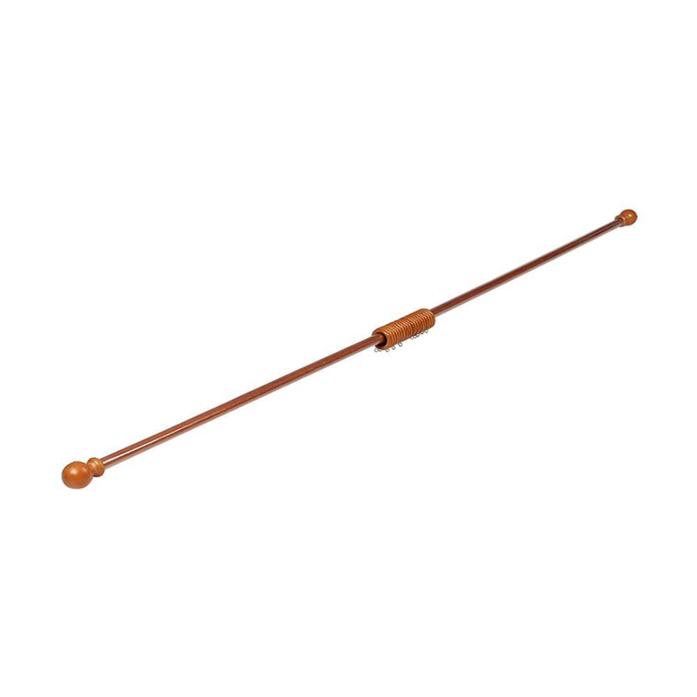 HLS ZJ WOOD BALL SINGLE LAYER CURTAIN ROD 2M BROWN