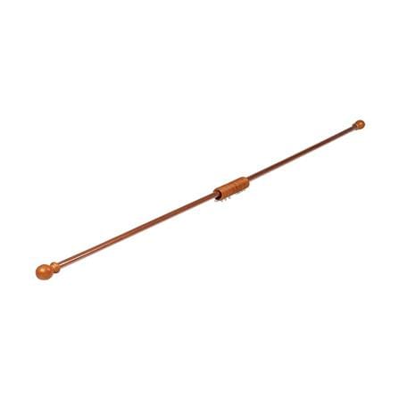 HLS ZJ WOOD BALL SINGLE LAYER CURTAIN ROD 2M BROWN