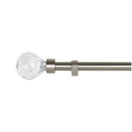 STEEL TENSION ROD HOME LIVING STYLE DEW DROP 110-210CM SILVER