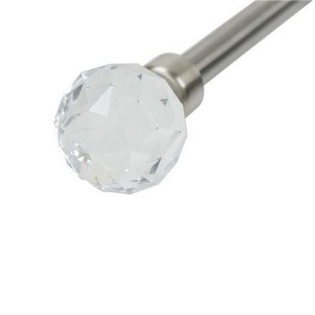 STEEL TENSION ROD HOME LIVING STYLE DEW DROP 110-210CM SILVER