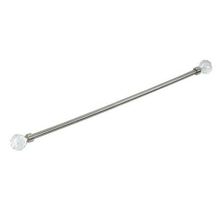HLS CURTAIN ROD 19MM DEW DROP 140-250CM SILVER