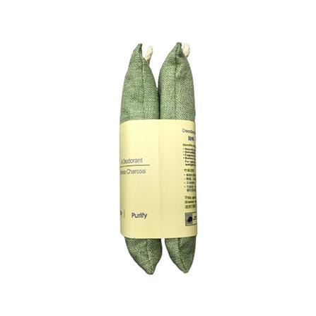 HOME+ BAMMBOO CHARCOAL SACHET WITH STRING 80G X 2 GREEN