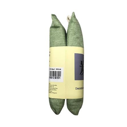 HOME+ BAMMBOO CHARCOAL SACHET WITH STRING 80G X 2 GREEN