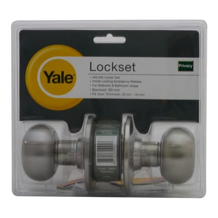 YALE KN-VCN5222US32D STAINLESS STEEL BATHROOM KNOB