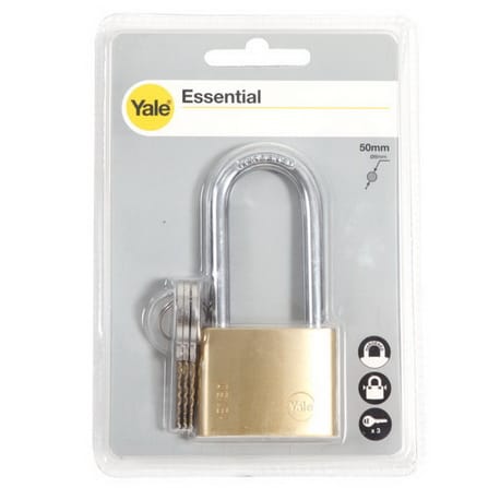 YALE 45MM PADLOCK BD45L POLISHED BRASS