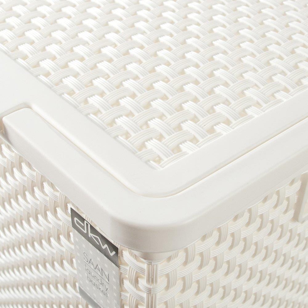 CLOTHBASKET SQUAREWITHLID HH-1110 IVORY