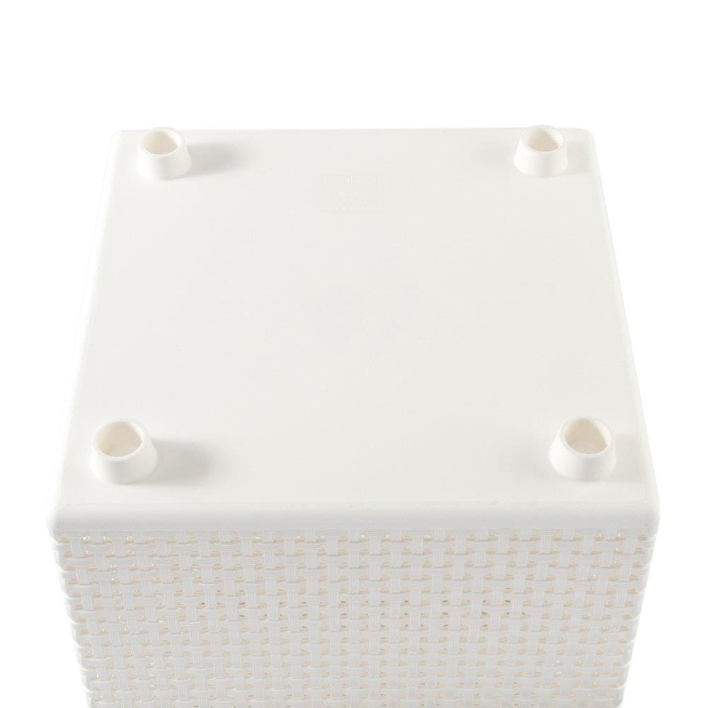 CLOTHBASKET SQUAREWITHLID HH-1110 IVORY
