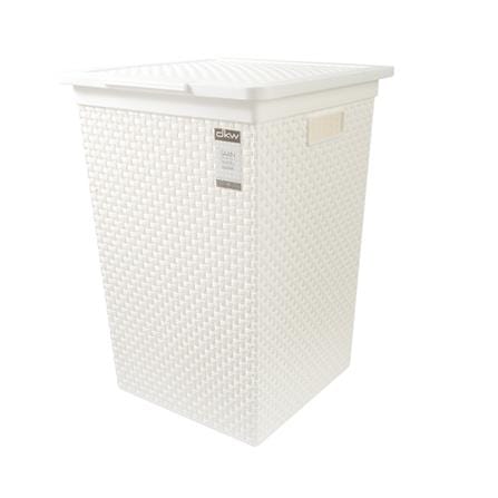 CLOTHBASKET SQUAREWITHLID HH-1110 IVORY