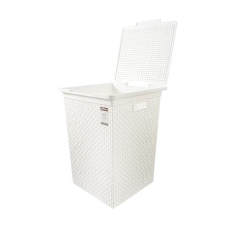 CLOTHBASKET SQUAREWITHLID HH-1110 IVORY