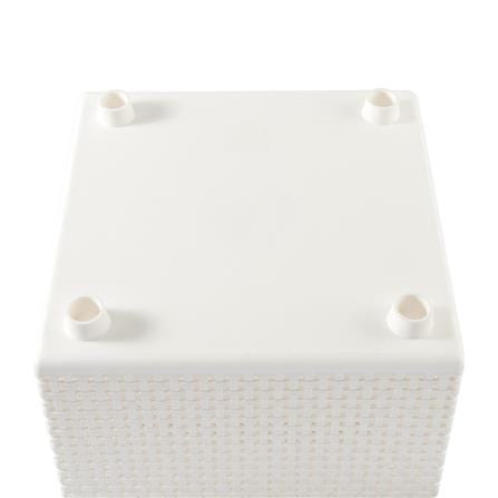 CLOTHBASKET SQUAREWITHLID HH-1110 IVORY