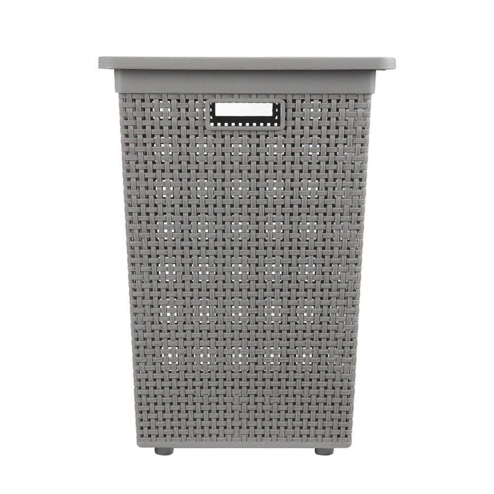 CLOTHBASKET SQUAREWITHLID HH-1110 GREY