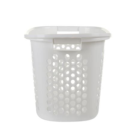 HOMEPRO PLIM LAUNDRY BASKET WITH HANDLE SQUARE 5040 W40.5XD40XH51 CM WHITE