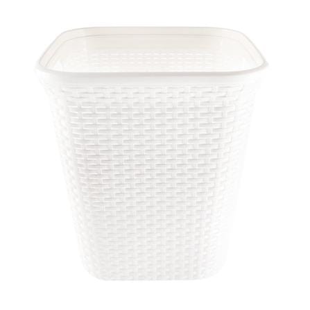 CLOTH BASKET TALL SQUARE 5989 PLIM WHITE