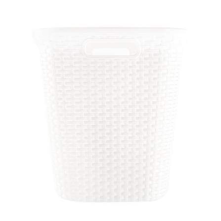 CLOTH BASKET TALL SQUARE 5989 PLIM WHITE