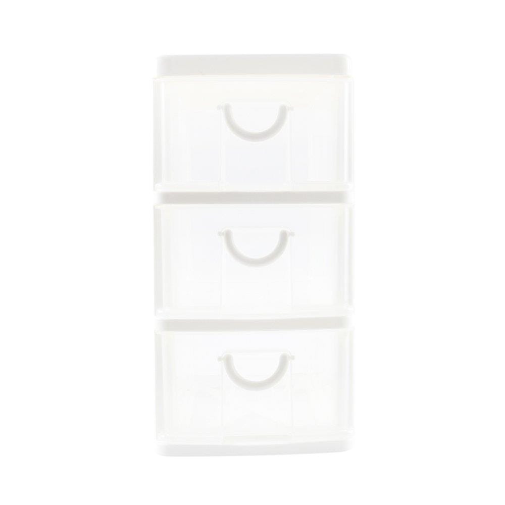SMALL 3-DRAWER UNIT KEYWAY CK323 14X21X27.8CM CLEAR