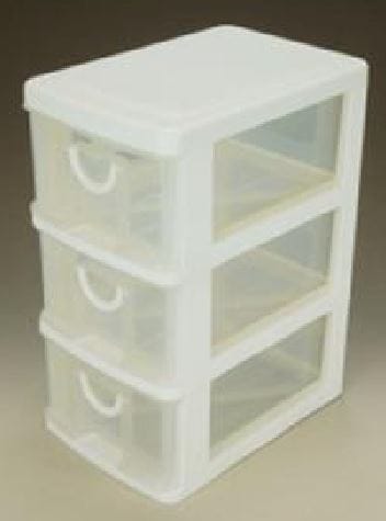 SMALL 3-DRAWER UNIT KEYWAY CK323 14X21X27.8CM CLEAR
