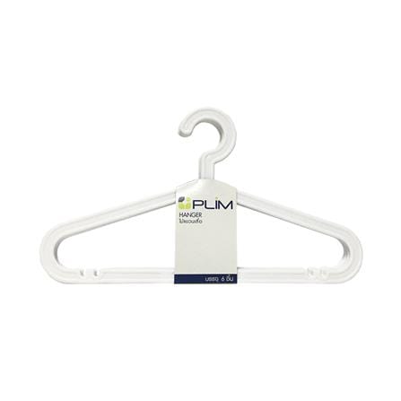 HOMEPRO PLIM CLOTH HANGER 6 PCS H-005 WHITE