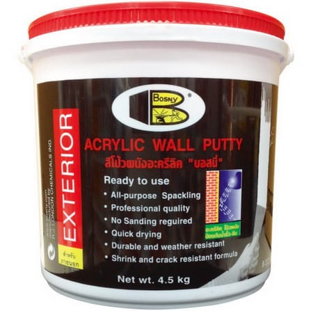 ACRYLIC WALL PUTTY BOSNY B222 4.5KG WHITE
