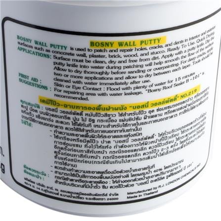 ACRYLIC WALL PUTTY BOSNY 5KG WHITE