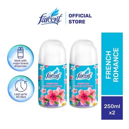 FARCENT SCENTED NATURAL SPRAY 250ML TWIN PACK ROMANCE