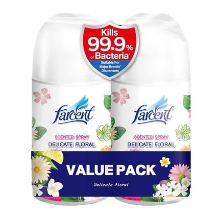 FARCENT SCENTED NATURAL SPRAY 250ML TWIN PACK FLORAL