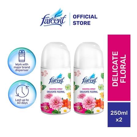 FARCENT SCENTED NATURAL SPRAY 250ML TWIN PACK FLORAL