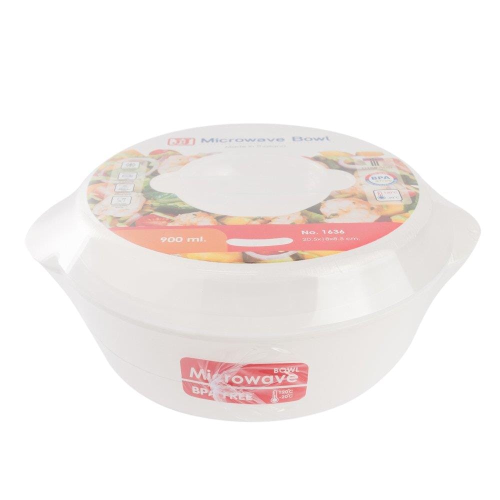 ROUND MICROWAVABLE FOOD CONTAINER JCJ 0.9L 1636