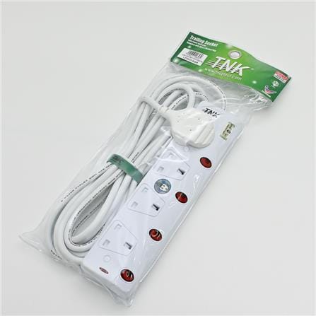 TNK 4 GANG 5 METER TRAILING SOCKET WITH NEON CPTSTN-514S5