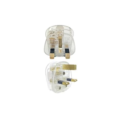 CENTO 13A PLUGTOP TRANSPARENT/CLEAR 2PCS PLUGTNX2