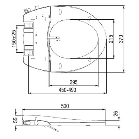 AMERICAN STANDARD AUTOMATIC TOILET SEAT EB-FB109SW H6XW37XD49 CM