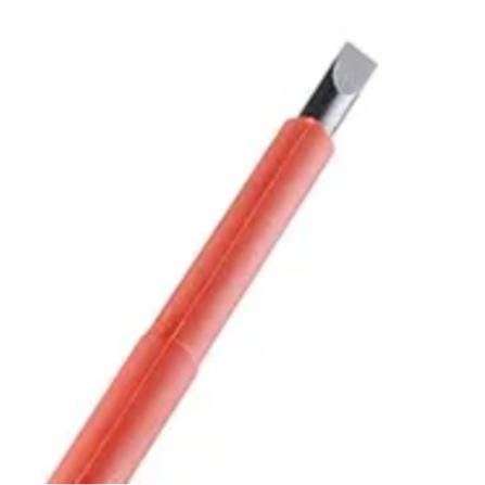 PROBEST VDE SCREWDRIVERS, SLOTTED 0.6X4" (RED/YELLOW)