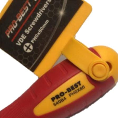 PROBEST VDE SCREWDRIVER, PHILLIPS HEAD 0X2.5" (RED-YELLOW)