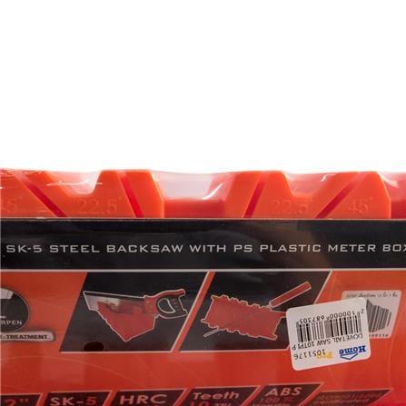 BACK SAW WITH MITER BOX PUMPKIN 12&rdquo;