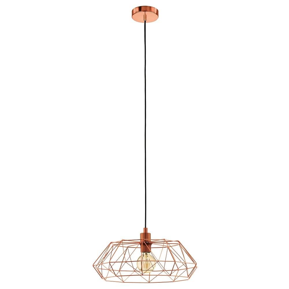 EGLO CHANDELIER 49488 CARLTON 2 STEEL COPPER
