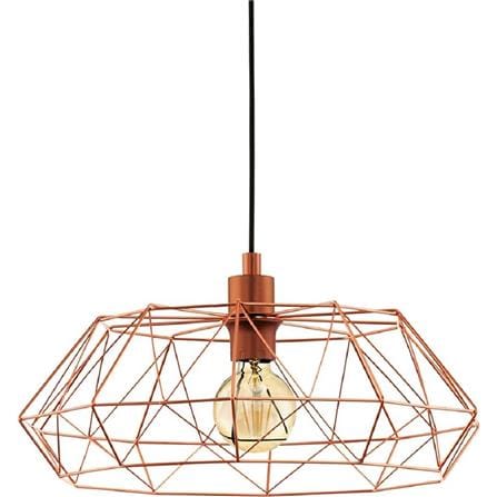 EGLO CHANDELIER 49488 CARLTON 2 STEEL COPPER