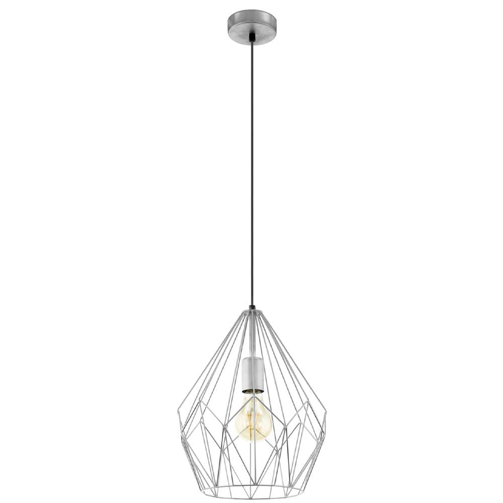 EGLO CHANDELIER 49935 CARLTON STEEL SILVER
