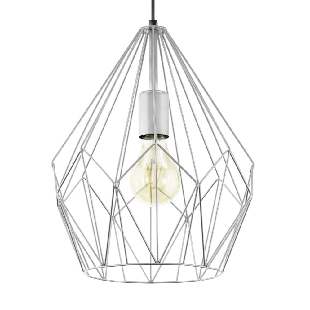 EGLO CHANDELIER 49935 CARLTON STEEL SILVER