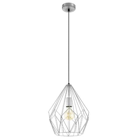 EGLO CHANDELIER 49935 CARLTON STEEL SILVER