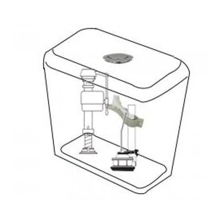 FLUSH MASTER TOILET HANDLE FM421 38MM TOP PUSH BUTTON