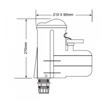 FLUSH MASTER WATER OUTLET FM119 45MM SIPHON SET