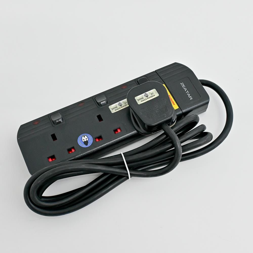 3G2M TRAILING SOCKET WITH NEON & SURGE BLACK ZS813N-2M ZEATAR
