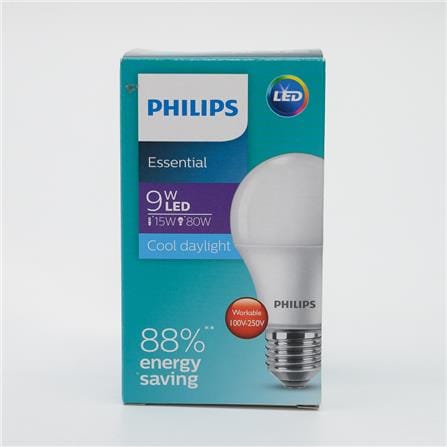 PHILIPS ESSENTIAL LED BULB E27 6500K COOL DAYLIGHT 9W