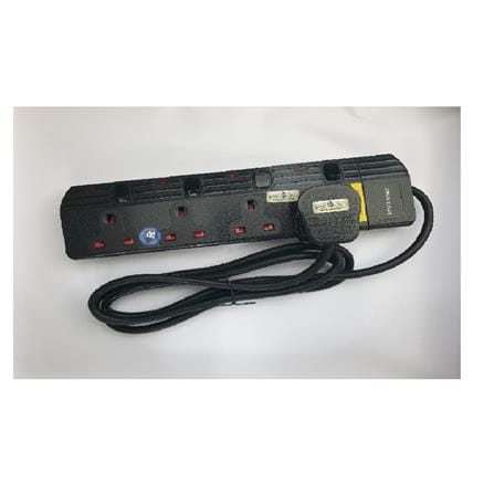 4G2M TRAILING SOCKET WITH NEON & SURGE BLACK ZS814N-2M ZEATAR