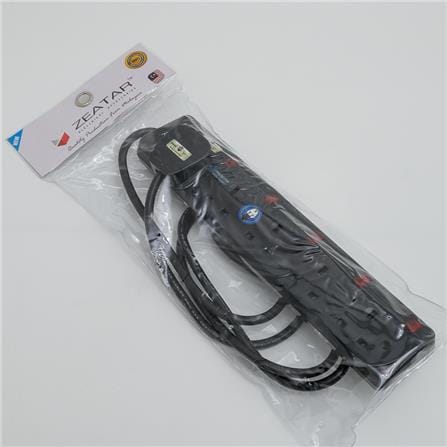 5G2M TRAILING SOCKET WITH NEON & SURGE BLACK ZS815N-2M ZEATAR