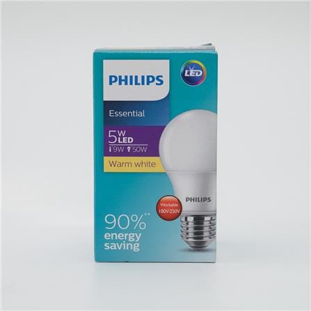 PHILIPS ESSENTIAL LED BULB E27 3000K WARM WHITE 5W